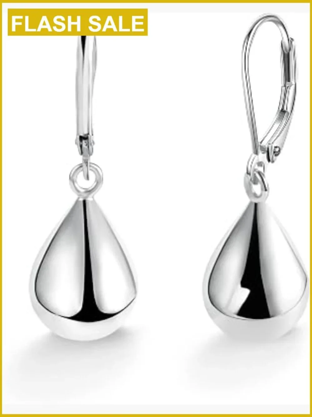 Teardrop Leverback Dangle Earrings Hypoallergenic